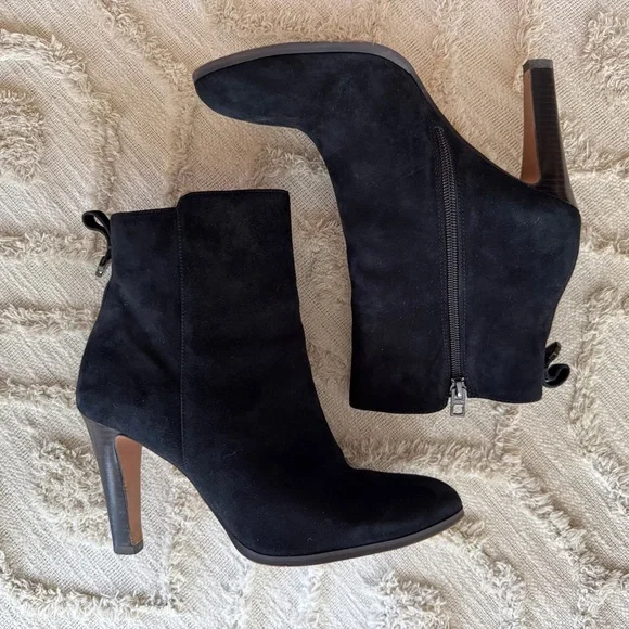 COACH WOMENS BLACK SUEDE JEMMA ANKLE BOOTIES HEEL US 10 EU 40 - Picture 10 of 12